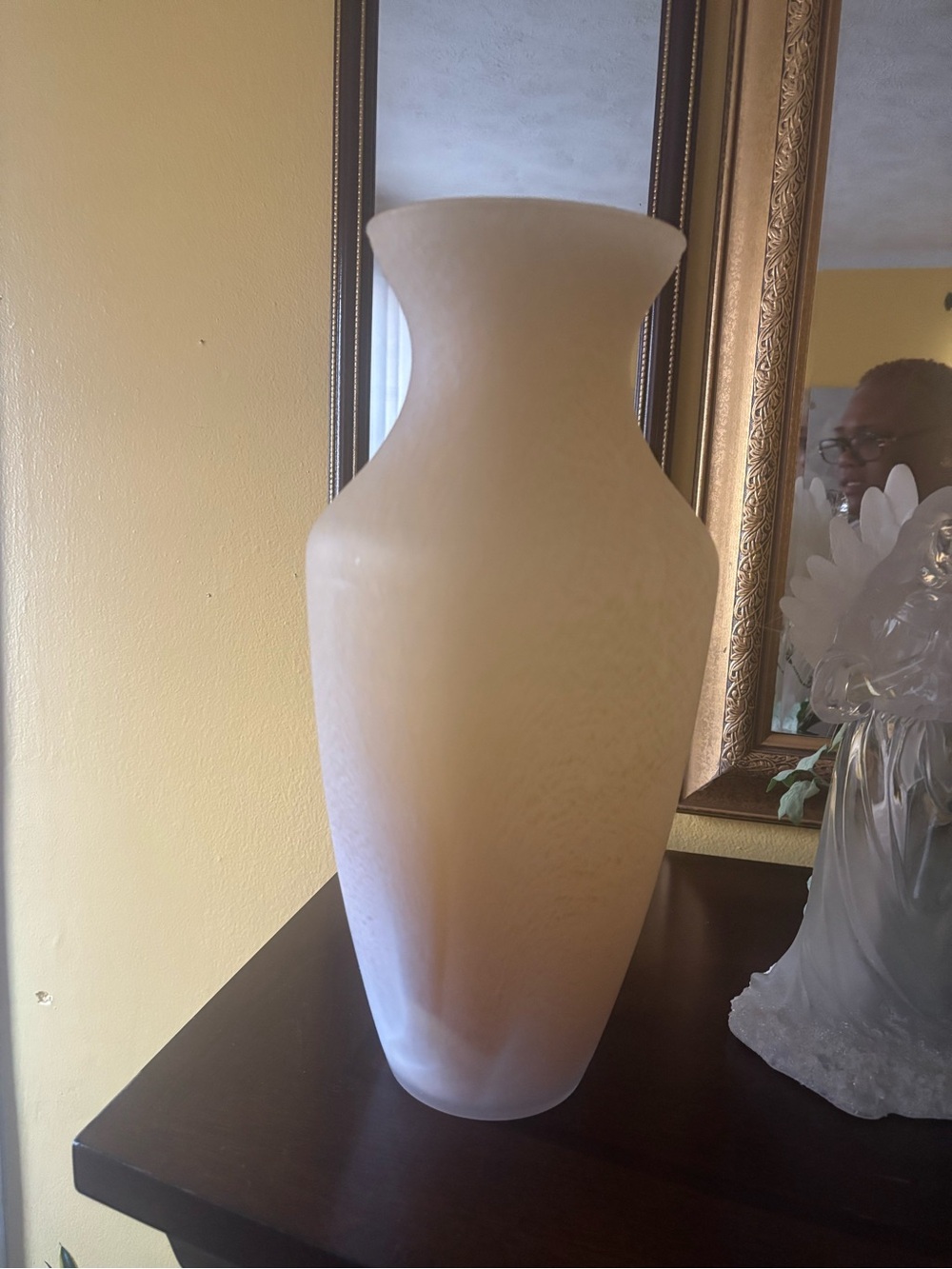 Neutral Frosted Glass Vase - Home Accents